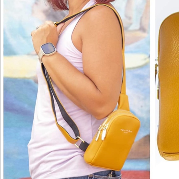 Fanny Packs Purse Vegan Leather Small Sling/Crossbody Bag w/ Adjustable Strap - Picture 9 of 10